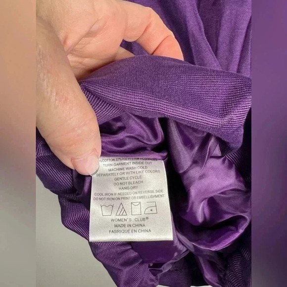 House of Dereon Sleeveless Belted Purple Dress Bubble Hem Pockets Womens Size 3X - Picture 12 of 13